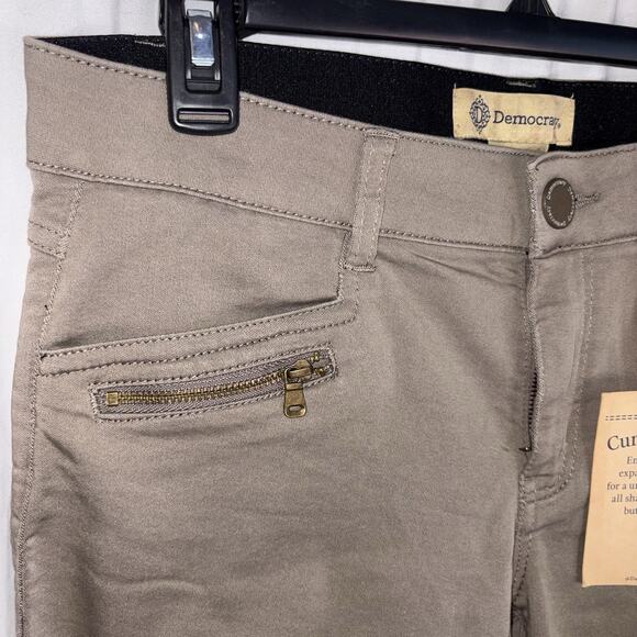 Democracy Jeans Womens 10 Brown Ab Technology Freedom Ankle Skimmer Stretch NWT - Picture 2 of 14